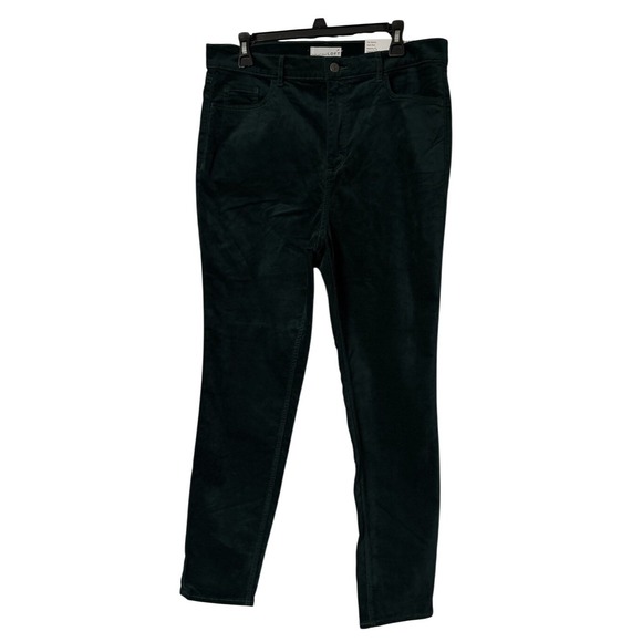 Ann Taylor Pants - NWT made and loved LOFT Womens The Skinny High Rise Velvet Green Pants Size‎ 32